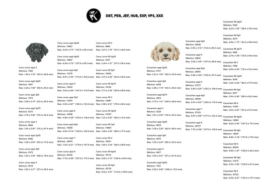 Colorful Dog Faces Machine Embroidery Designs Bundle