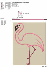 Load image into Gallery viewer, Flamingo applique machine embroidery design-Kraftygraphy
