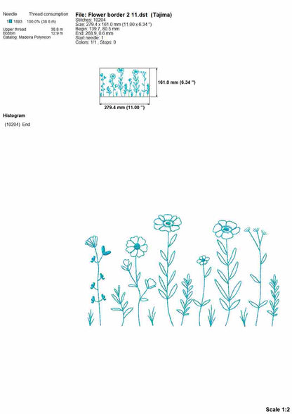 Daisy Floral Embroidery Designs – Botanical Outline Patterns for Machine Embroidery-Kraftygraphy