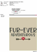 Load image into Gallery viewer, Funny and cute dog bandana machine embroidery design for camping - Fur-ever adventurous-Kraftygraphy
