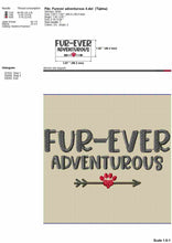 Load image into Gallery viewer, Funny and cute dog bandana machine embroidery design for camping - Fur-ever adventurous-Kraftygraphy
