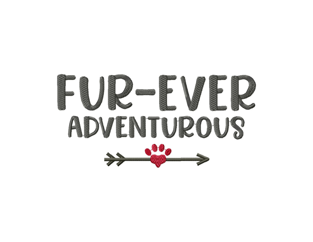 Funny and cute dog bandana machine embroidery design for camping - Fur-ever adventurous-Kraftygraphy