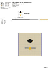 Load image into Gallery viewer, Graduation Monogram Machine Embroidery Designs, End of School Embroidery Patterns, Senior Embroidery Files, Graduation Cap Embroidery Stitches-Kraftygraphy
