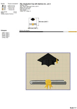 Load image into Gallery viewer, Graduation Monogram Machine Embroidery Designs, End of School Embroidery Patterns, Senior Embroidery Files, Graduation Cap Embroidery Stitches-Kraftygraphy
