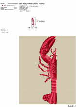 Load image into Gallery viewer, Split crawfish embroidery design-Kraftygraphy
