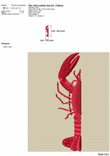 Load image into Gallery viewer, Split crawfish embroidery design-Kraftygraphy
