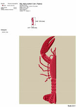 Load image into Gallery viewer, Split crawfish embroidery design-Kraftygraphy
