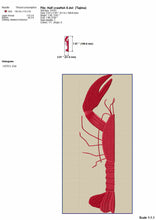 Load image into Gallery viewer, Split crawfish embroidery design-Kraftygraphy
