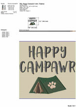 Load image into Gallery viewer, Dog bandana machine embroidery design for summer camping-Kraftygraphy
