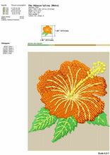 Load image into Gallery viewer, Mini hibiscus machine embroidery design-Kraftygraphy
