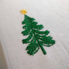 Load image into Gallery viewer, Christmas tree machine embroidery design outline, low count stitch, beginner friendly-Kraftygraphy
