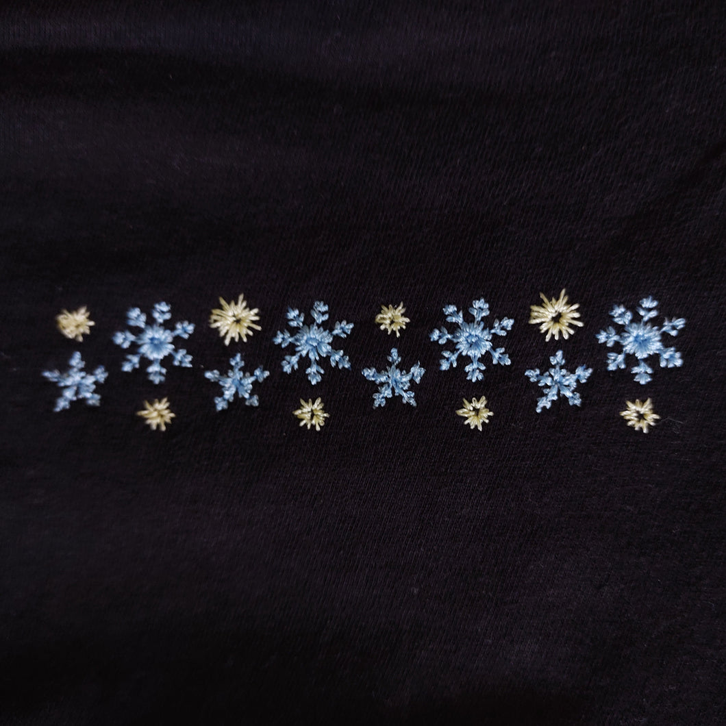 Snowflake border embroidery files for machine-Kraftygraphy
