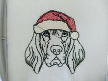 Load image into Gallery viewer, Christmas dogs with Santa hat machine embroidery designs bundle in sketch outline style, low stitch count, multiple sizes great for sweatshirts-Kraftygraphy
