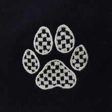 Load image into Gallery viewer, Checkered paw print machine embroidery design for dog lover projects-Kraftygraphy
