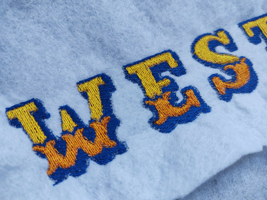 Western font b for Machine Embroidery | Native BX File only | Fill Stitch-Kraftygraphy