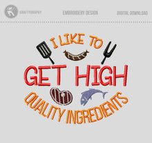 Load image into Gallery viewer, Hilarious grill and bbq embroidery sayings for men aprons - I like to get high quality-Kraftygraphy
