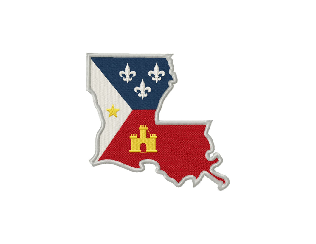 Acadian Louisiana embroidery design for fill patches-Kraftygraphy