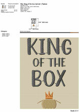 Load image into Gallery viewer, King of the box - cat machine embroidery design funny-Kraftygraphy
