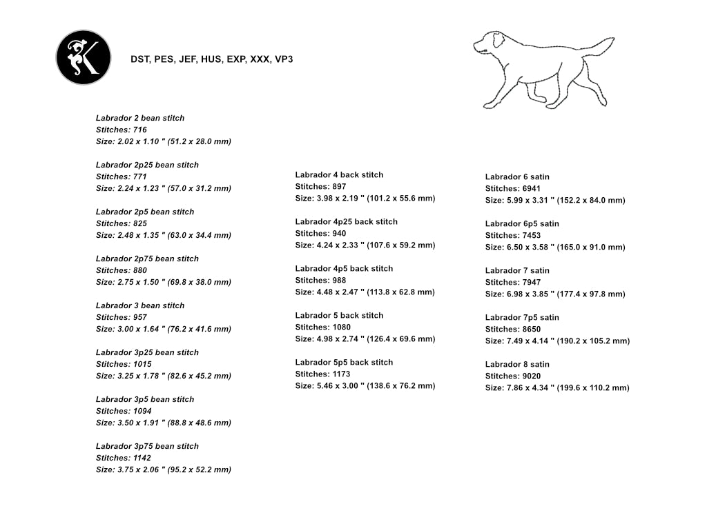Minimalist Dog Outline Embroidery Designs Bundle - 12 Breeds Multi-Size Value Pack-Kraftygraphy