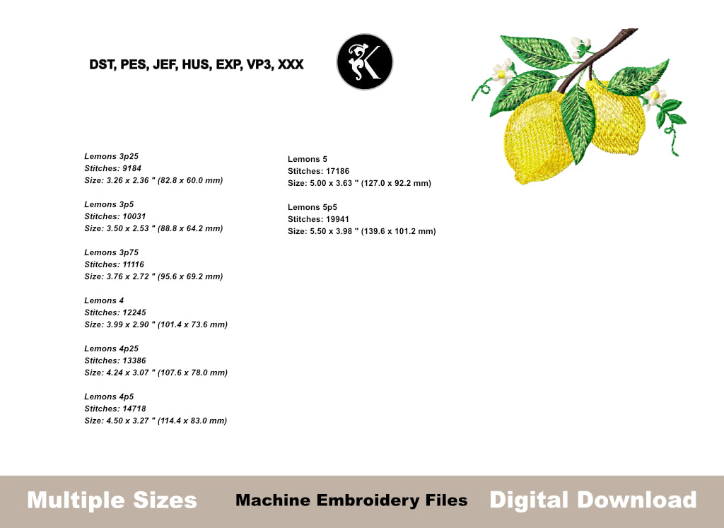 Mediterranean Garden Vegetable Embroidery Design Bundle - Machine Embroidery Files-Kraftygraphy