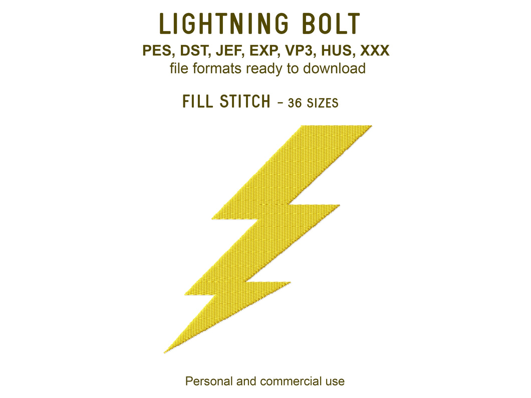 Lightning Bolt Machine Embroidery Designs, Mini Lightning Embroidery Files-Kraftygraphy