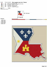 Load image into Gallery viewer, Acadian Louisiana embroidery design for fill patches-Kraftygraphy
