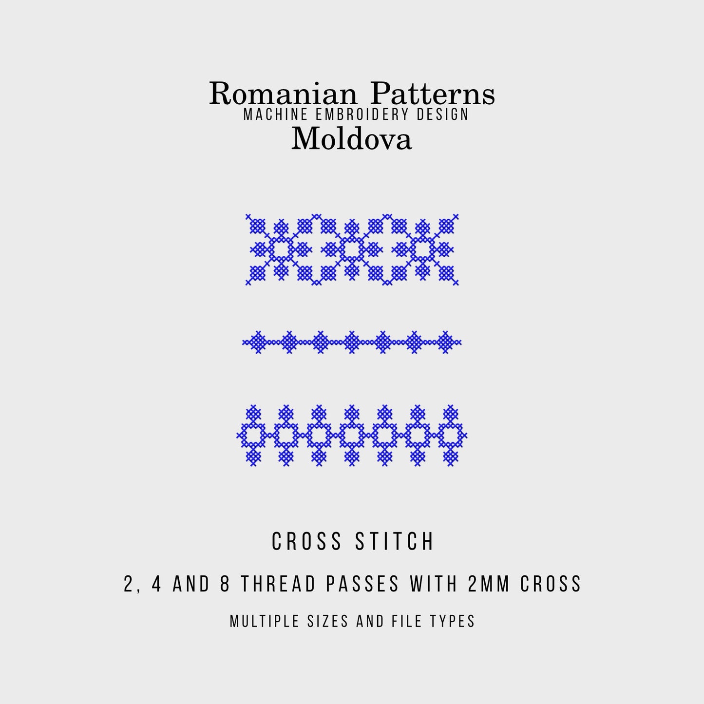 Motiv Moldova 1 - Cusatura in cruce - fisiere pentru masina de brodat si pentru broderie manuala-Kraftygraphy