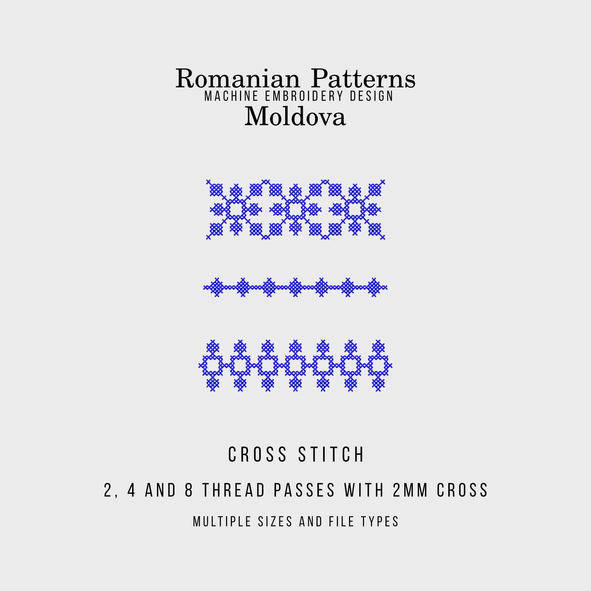 Motiv Moldova 1 - Cusatura in cruce - fisiere pentru masina de brodat si pentru broderie manuala-Kraftygraphy