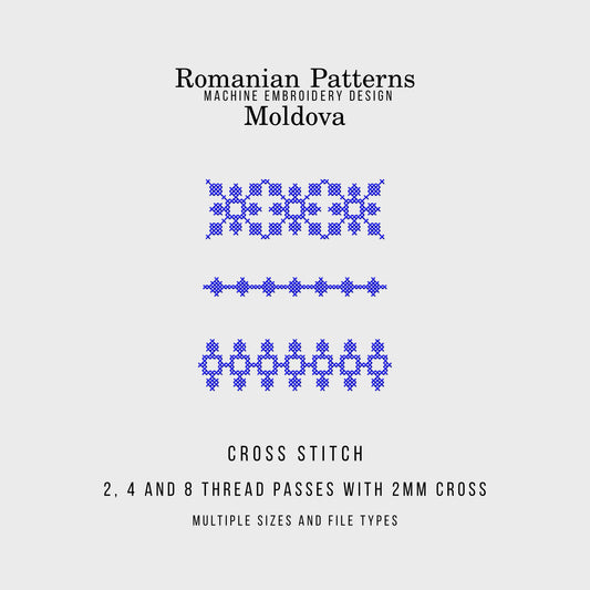 Motiv Moldova 1 - Cusatura in cruce - fisiere pentru masina de brodat si pentru broderie manuala-Kraftygraphy