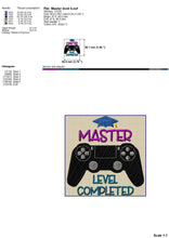 Load image into Gallery viewer, Master Graduation Machine Embroidery Designs, Senior Embroidery Patterns, Video Game Embroidery Sayings, Controller Pes Files-Kraftygraphy
