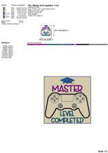 Load image into Gallery viewer, Master Graduation Machine Embroidery Designs, Senior Embroidery Patterns, Video Game Embroidery Sayings, Controller Pes Files-Kraftygraphy
