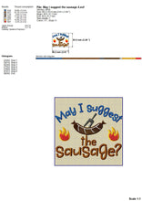 Load image into Gallery viewer, Funny Bbq and grill embroidery designs, sausage saying for men aprons-Kraftygraphy
