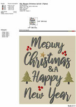Load image into Gallery viewer, Meowey Christmas machine embroidery design, cute and funny cat embroidery sayings-Kraftygraphy
