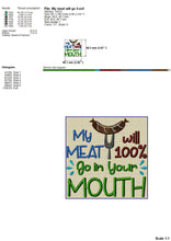 Load image into Gallery viewer, Rude bbq embroidery design for men aprons-Kraftygraphy
