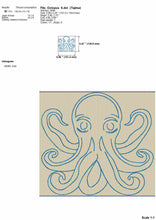 Load image into Gallery viewer, Octopus outline machine embroidery design-Kraftygraphy
