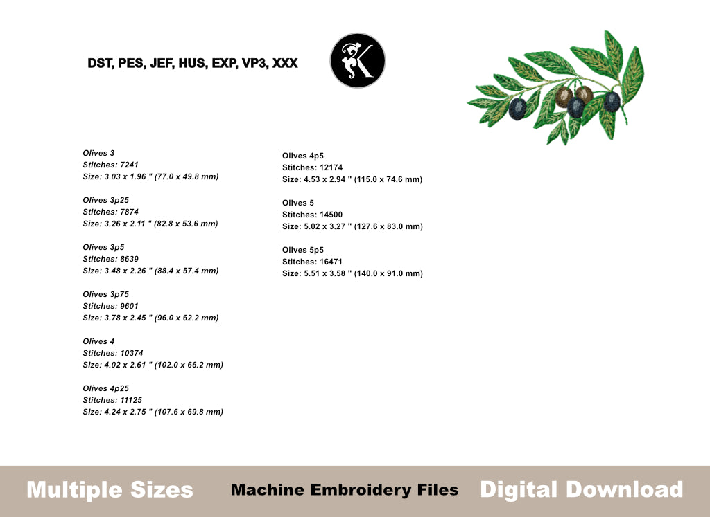 Mediterranean Garden Vegetable Embroidery Design Bundle - Machine Embroidery Files-Kraftygraphy
