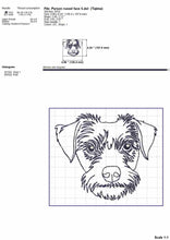 Load image into Gallery viewer, Parson Russel Terrier embroidery design, multiple sizes and file types, realistic outline drawing-Kraftygraphy
