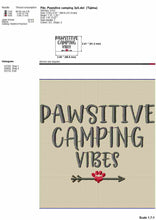 Load image into Gallery viewer, Cute dog bandana for summer camping machine embroidery design - Pawsitive camping vibes-Kraftygraphy
