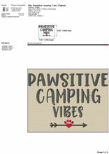 Load image into Gallery viewer, Cute dog bandana for summer camping machine embroidery design - Pawsitive camping vibes-Kraftygraphy
