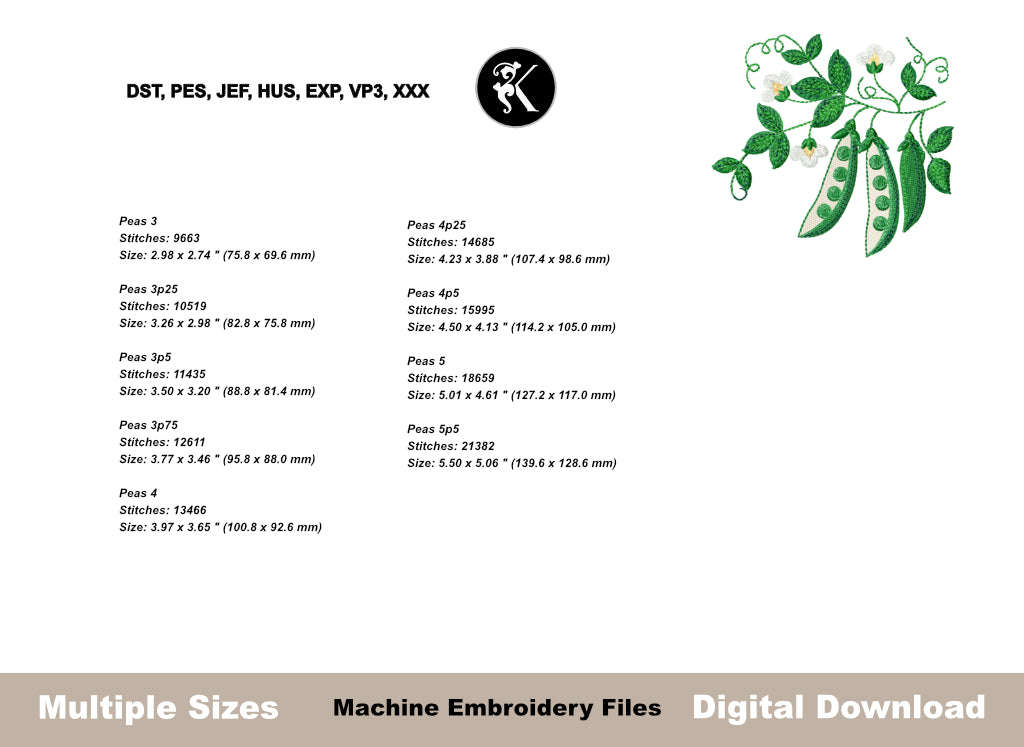 Mediterranean Garden Vegetable Embroidery Design Bundle - Machine Embroidery Files-Kraftygraphy