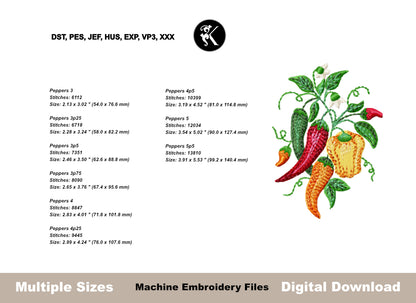 Mediterranean Garden Vegetable Embroidery Design Bundle - Machine Embroidery Files-Kraftygraphy