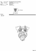 Load image into Gallery viewer, Schnauzer face machine embroidery designs, multiple sizes and file types, outline sketch style-Kraftygraphy
