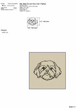 Load image into Gallery viewer, Shih Tzu dog face machine embroidery design-Kraftygraphy
