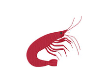 Load image into Gallery viewer, Boiled shrimp embroidery design-Kraftygraphy
