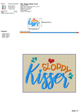 Load image into Gallery viewer, Cute Dog Bandana Machine Embroidery Designs, Funny Sayings Embroidery Pattern, Sloppy Kisser Embroidery Files-Kraftygraphy
