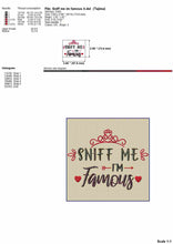 Load image into Gallery viewer, Funny embroidery design for dog bandanas - Sniff me I&#39;m famous-Kraftygraphy
