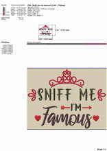 Load image into Gallery viewer, Funny embroidery design for dog bandanas - Sniff me I&#39;m famous-Kraftygraphy
