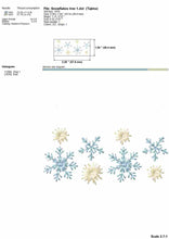 Load image into Gallery viewer, Snowflake border embroidery files for machine-Kraftygraphy
