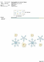 Load image into Gallery viewer, Snowflake border embroidery files for machine-Kraftygraphy

