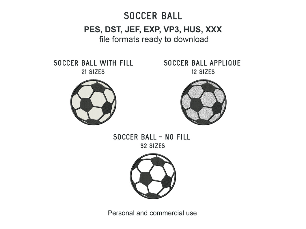Soccer Ball Machine Embroidery Designs, Sport Embroidery Patterns, Mini Soccer Ball Embroidery Files-Kraftygraphy